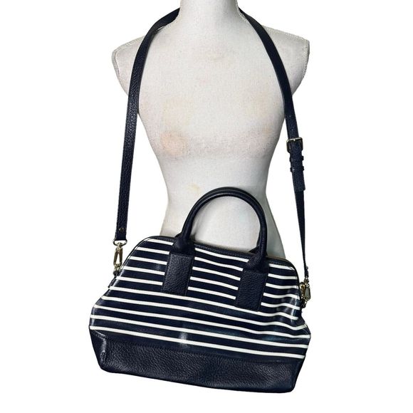 Kate Spade Southport Ave Aleesa Blue Pebbled Leather Satchel Bag Purse Tote a15 - Picture 3 of 5